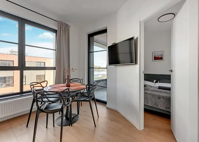 アパート Doki Living & Foodhall Z Widokiem Na Marine Cesarska グダニスク